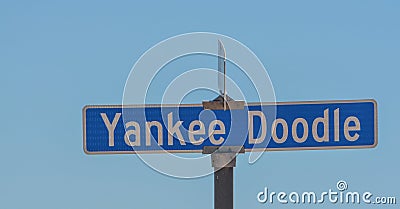 Yankee Doodle street sign in Big Water, Kane County, Utah Stock Photo