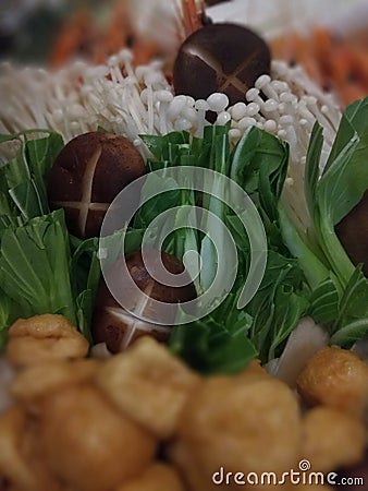 Yao Chinese Food Hot Pot Side dish Stock Photo
