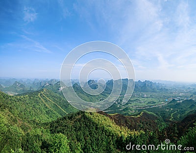 Yaoshan hill park in guilin Stock Photo