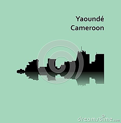 Yaounde, Cameroon city silhouette Vector Illustration