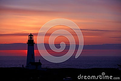 Yaquina Head Lighthouse Stock Photo