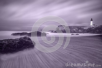 Yaquina Lighthouse Infrared Stock Photo