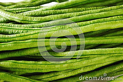 Yard long bean on white Stock Photo