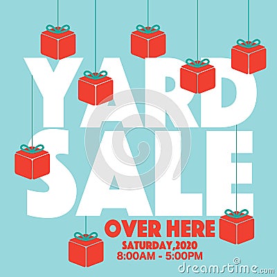 Yard Sale Campaign Promotion Sale Banner, Drive Sales Concept Vector Illustration