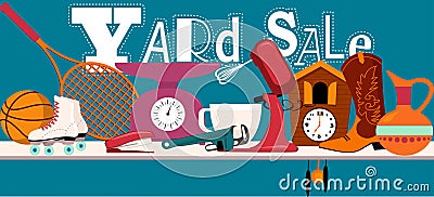 Yard sale sign Vector Illustration