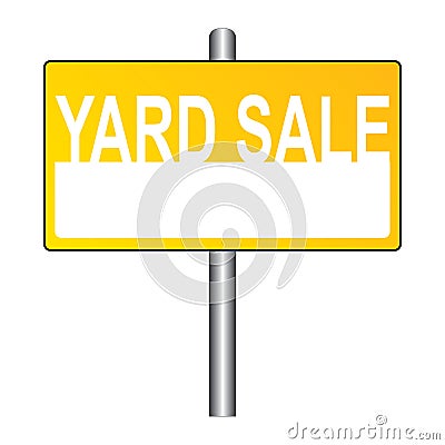 Yard sale sign Vector Illustration