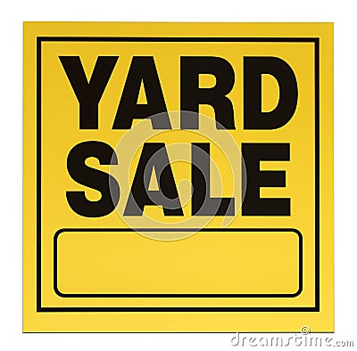 Yard Sale Sign Stock Photo