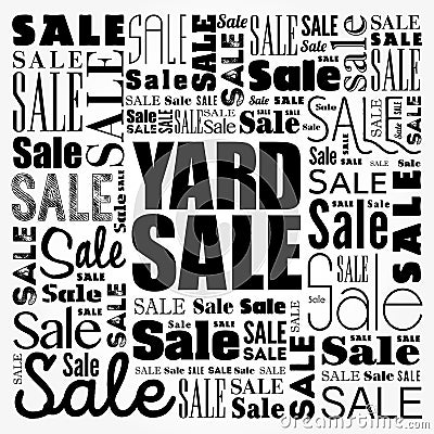 YARD SALE words cloud, business concept background Stock Photo