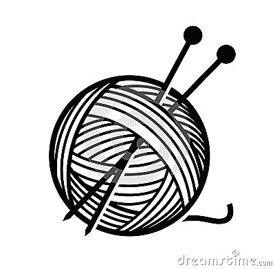 Yarn and needles Vector Illustration