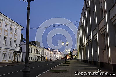 Yaroslavl. Historic buildings; 18th-19th century; Beautiful ceremonial buildings at sunset Stock Photo