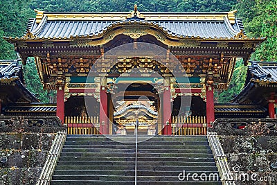 Yashamon Gate at Taiyuinbyo Shrine in Nikko, Japan Stock Photo