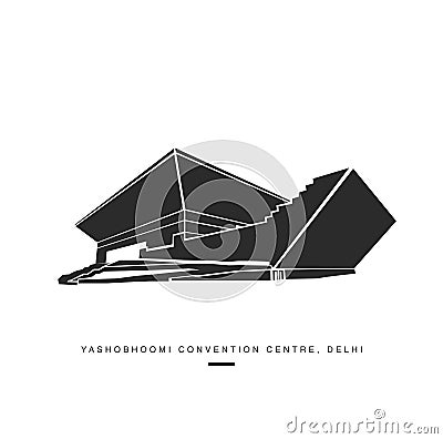 YashoBhoomi convention centre Building in Delhi vector icon Vector Illustration