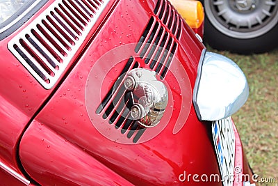 Yaslo, Poland - july 1 2018: Back light and bumper of car VW beetle. Collecting and restoration of old cars. Retro Cars at Airsho Editorial Stock Photo