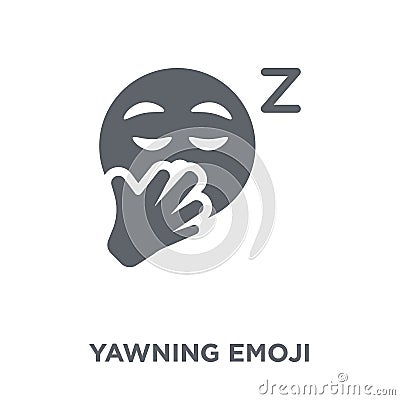 Yawning emoji icon from Emoji collection. Vector Illustration