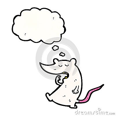 yawning mouse cartoon Vector Illustration