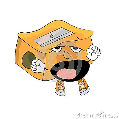 Yawning Pencil sharpener cartoon Cartoon Illustration