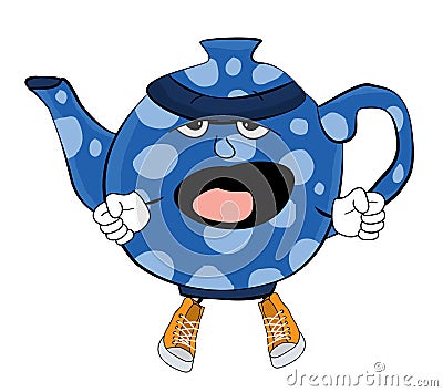 Yawning Teapot cartoon Cartoon Illustration