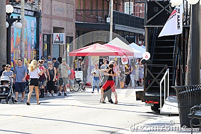 Ybor city historic heritage celebration with tango dancing in the streets Editorial Stock Photo