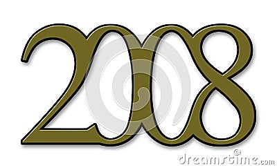 Year 2008 Stock Photo