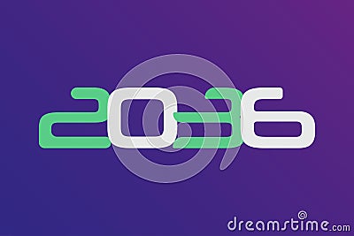 Year 2036 numeric typography text vector design on gradient color background. Vector Illustration