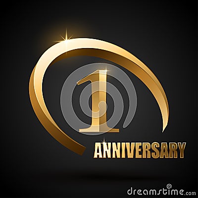 1 year anniversary celebration Cartoon Illustration