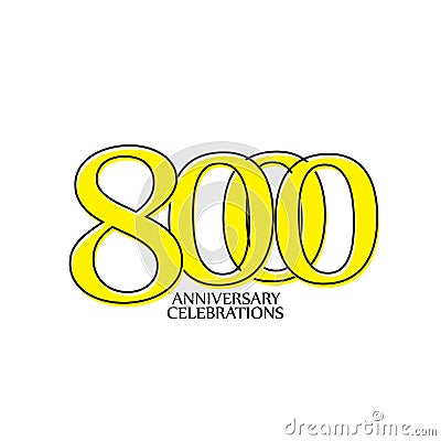 8000 Year Anniversary CELEBRATIONS Vector Template Design Illustration Stock Photo