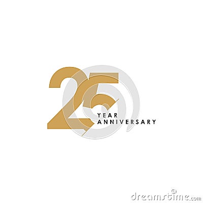 25 Year Anniversary Vector Template Design Illustration Vector Illustration