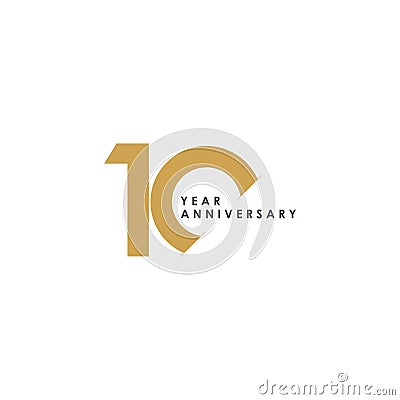 10 Year Anniversary Vector Design Illustration Vector Illustration