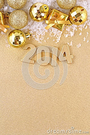 2014 year golden figures Stock Photo