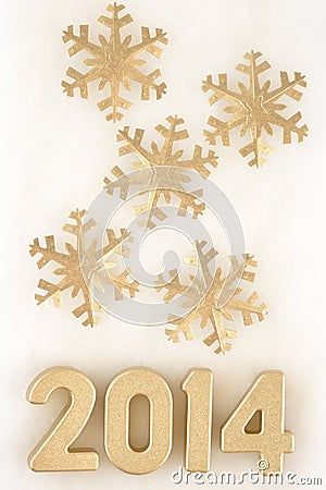 2014 year golden figures Stock Photo