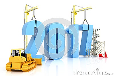 Year 2017 growth Stock Photo