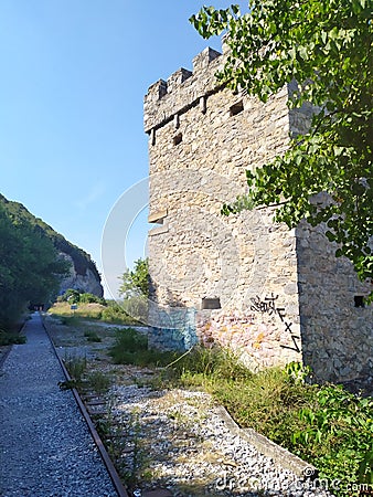 201 Year Old Tower In Greece Stock Photo