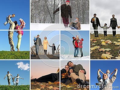 The year round family 2 Stock Photo