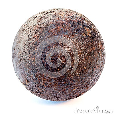 1812 year rust cannonball Stock Photo