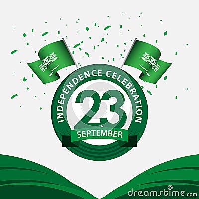 23 Year Saudi Arabia Independence Celebration Vector Template Design Illustration Vector Illustration