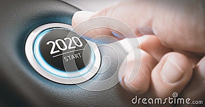 Year 2020 Start, Two Thousand and Twenty Concept Stock Photo