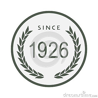 Since 1926 year symbol Vector Illustration