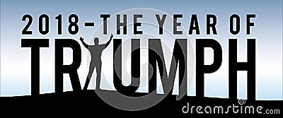 2018 The Year of Triumph Vector Illustration