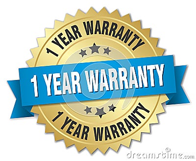 1 year warranty Vector Illustration