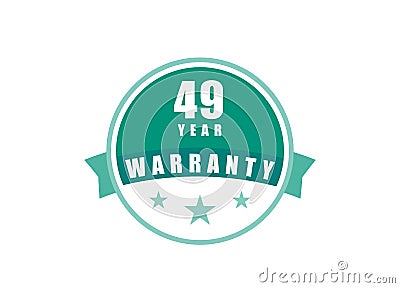 49 Year Warranty image vectors Vector Illustration