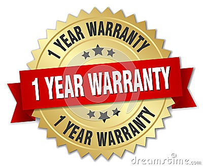 1 year warranty Vector Illustration