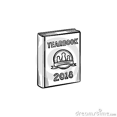 Yearbook hand drawn sketch icon. Vector Illustration