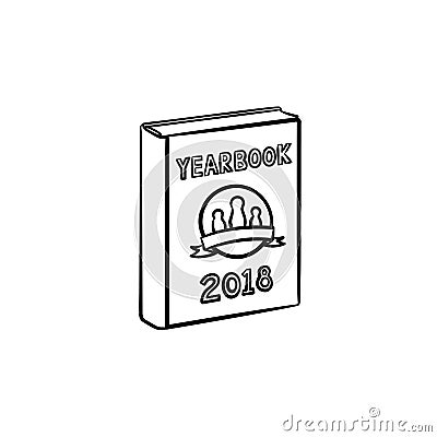 Yearbook hand drawn sketch icon. Vector Illustration