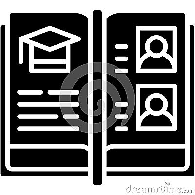 Yearbook icon, High school related vector illustration Vector Illustration