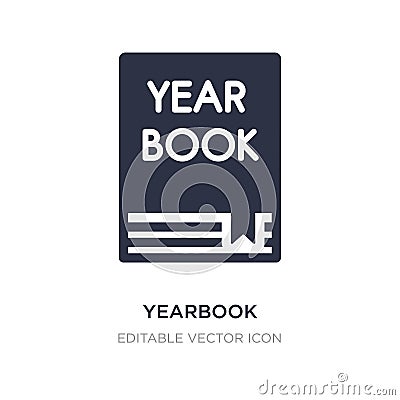 yearbook icon on white background. Simple element illustration from General concept Vector Illustration