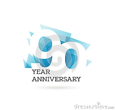 90th years anniversary label Vector Illustration