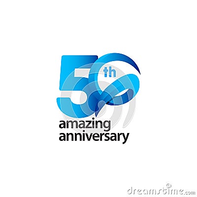 50 Years Amazing Anniversary Celebration Vector Template Design Illustration Vector Illustration