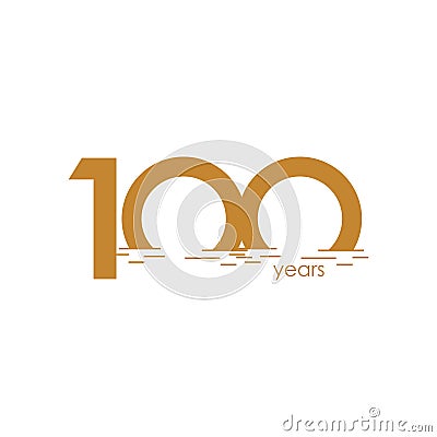 100 Years Anniversary Celebration Sunset Vector Template Design Illustration Vector Illustration