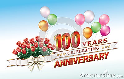 100 years anniversary Vector Illustration