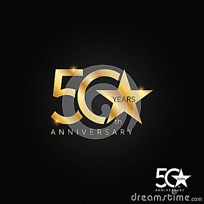 50 years anniversary logo, icon and symbol vector illustration Vector Illustration